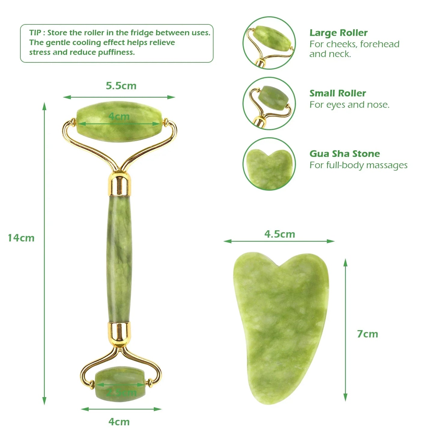 Natural Jade Facial Roller