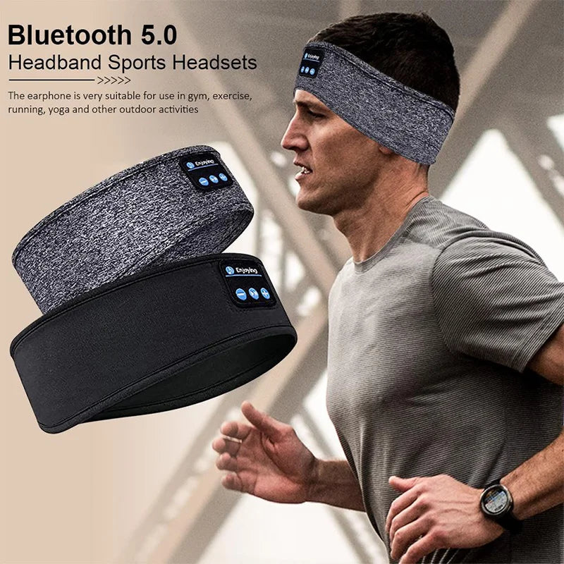 Elastic Headband /w Bluetooth Headphones